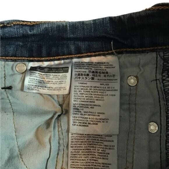 Levis 553 Men Relaxed Fit Straight Leg Jeans Size 30 Western Classic Blue - Picture 8 of 10
